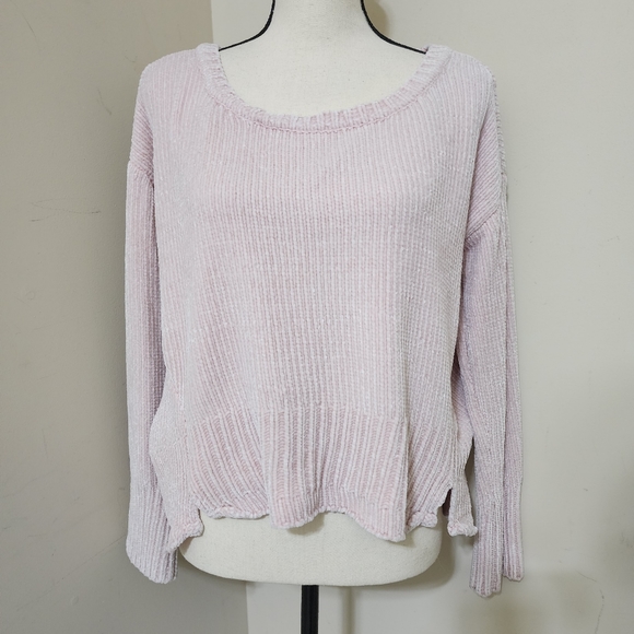 My Michelle Sweaters - MM by My Michelle Oversized Soft Chenille Pullover Sweater Large Pink